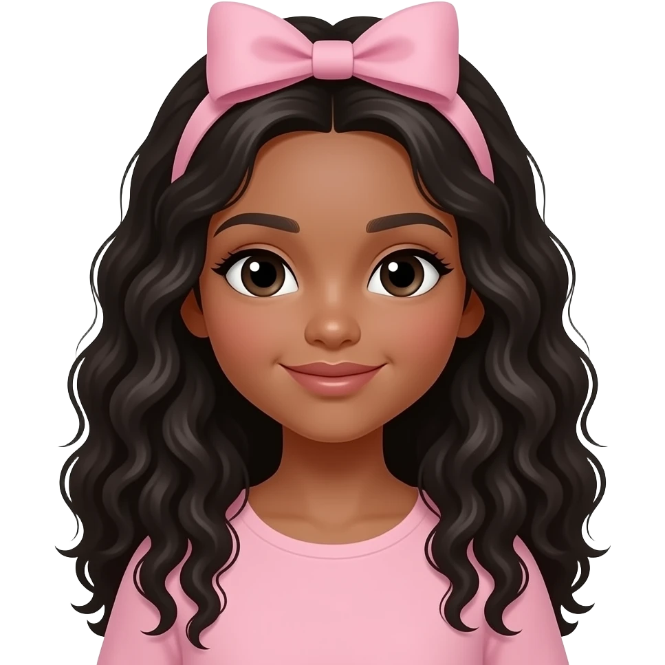 𝑳𝒊𝒈𝒉𝒕 𝒔𝒌𝒊𝒏 𝒈𝒊𝒓𝒍 𝒘𝒊𝒕𝒉 𝒍𝒐𝒏𝒈 𝒄𝒖𝒓𝒍𝒚 𝒉𝒂𝒊𝒓 , 𝒍𝒊𝒈𝒉𝒕 𝒑𝒊𝒏𝒌 𝒃𝒐𝒘, 𝒃𝒍𝒂𝒄𝒌 𝒉𝒂𝒊𝒓 emoji
