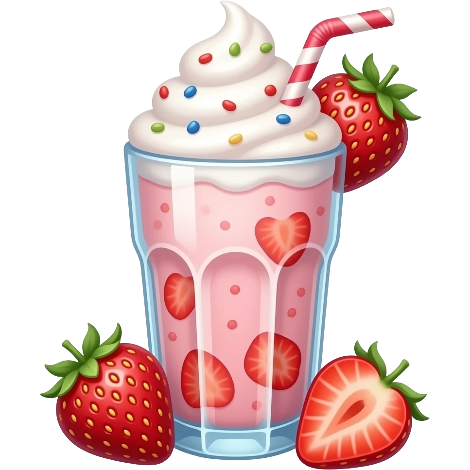 Strawberry Milkshake emoji