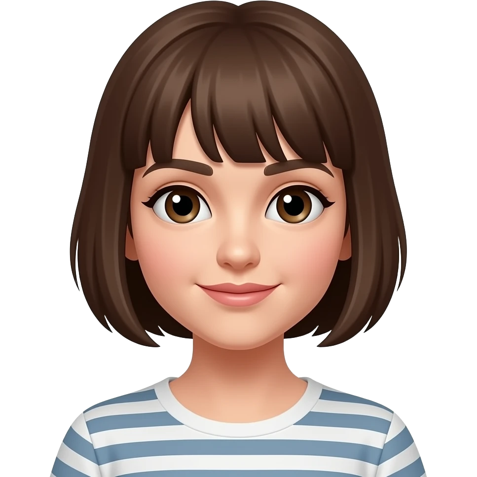 Mulher com Cabelo curto emoji