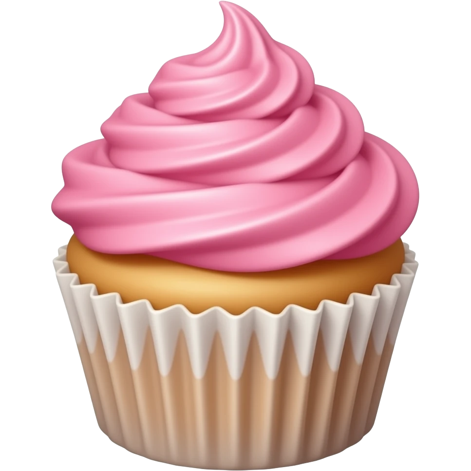 Cupcake with pink icing emoji