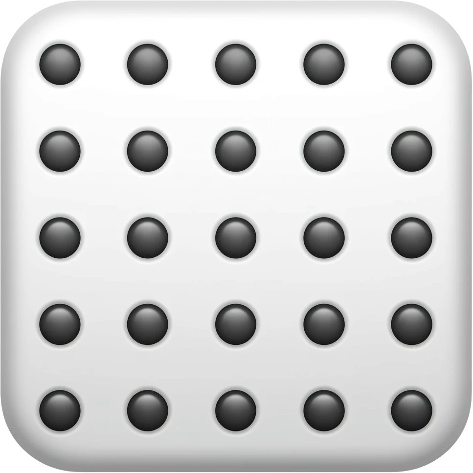 The white game dies with black dots emoji