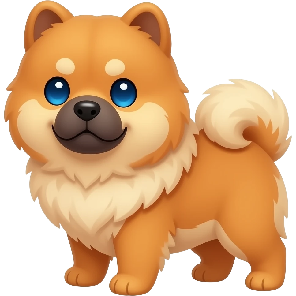 kawaii chow chow dog emoji
