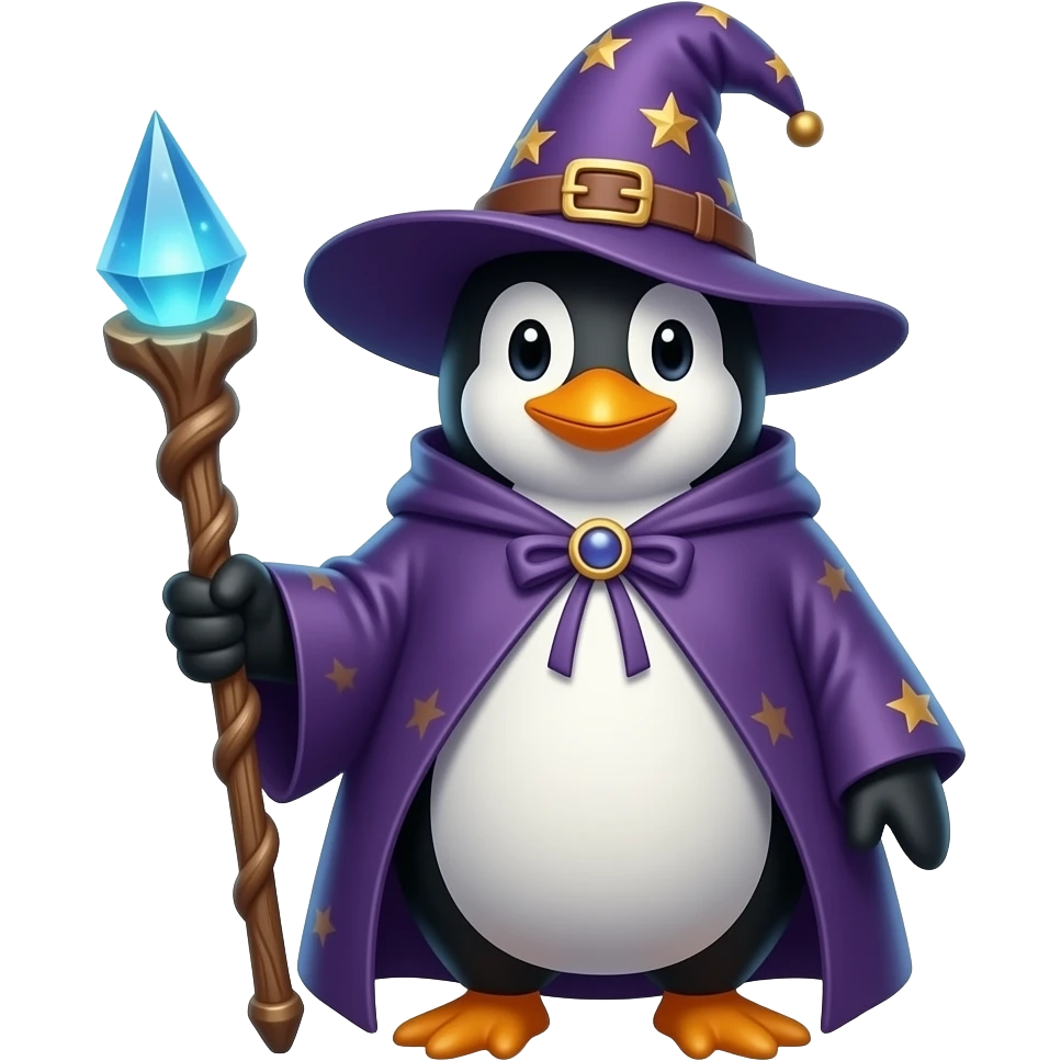 Penguin Wizard emoji