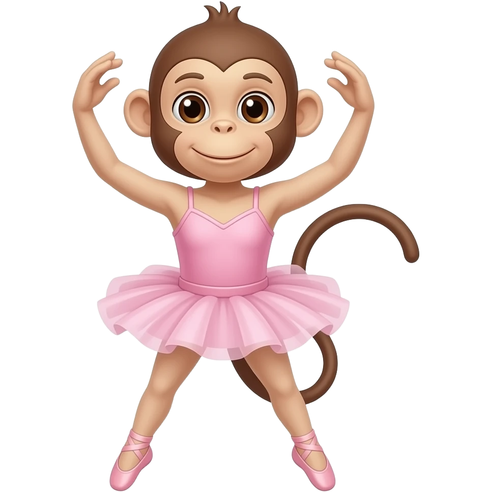 Monkey ballerina emoji