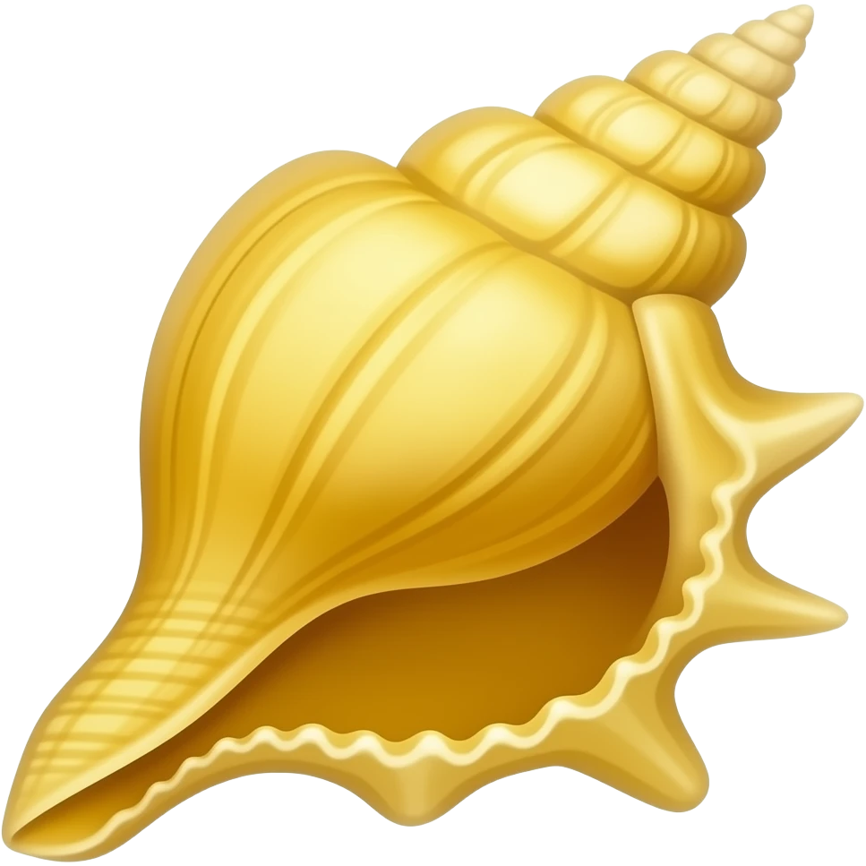 yellow conch seashell emoji