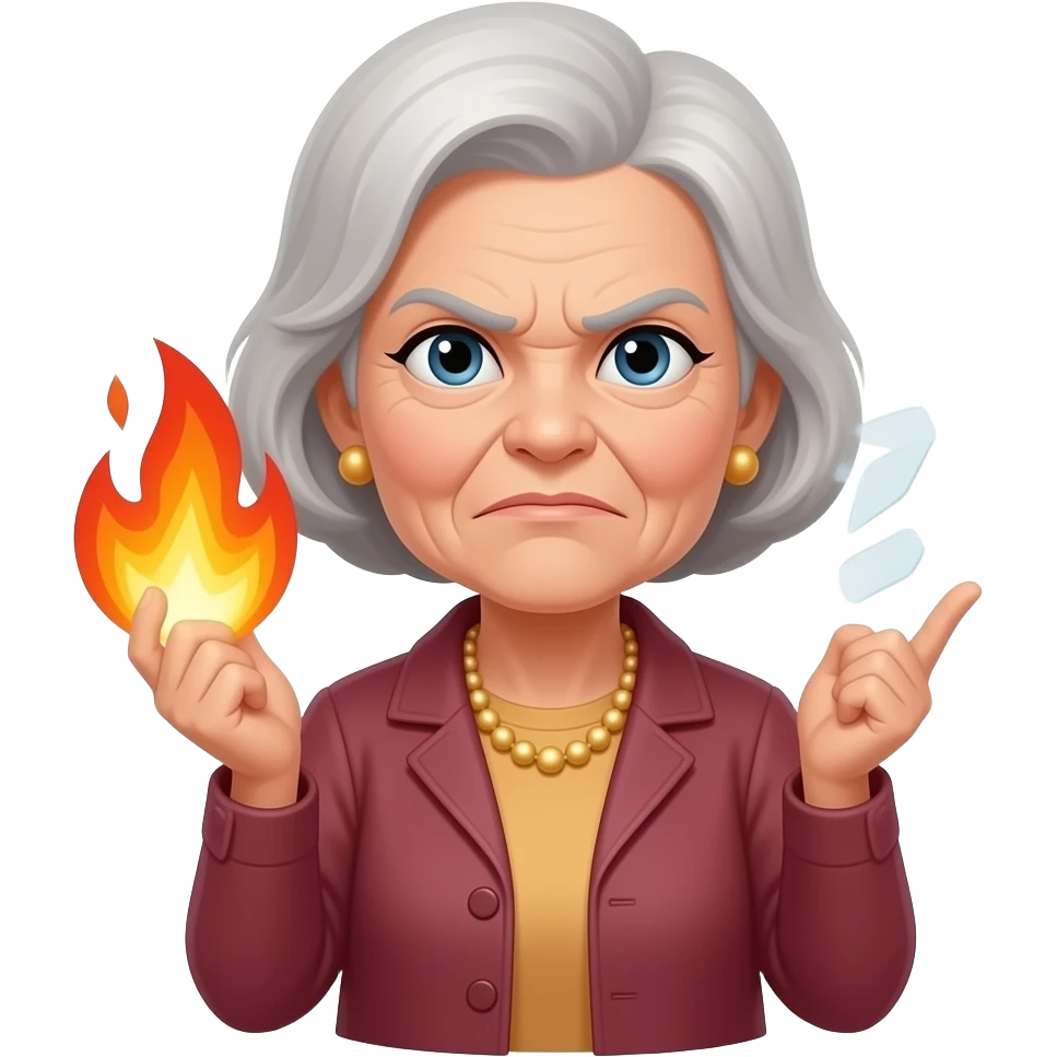 11. Nan From Hell     Judgemental grandmother roasting lazy behaviour. emoji