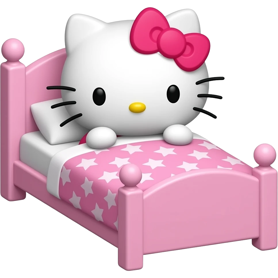 Hellokitty bed emoji