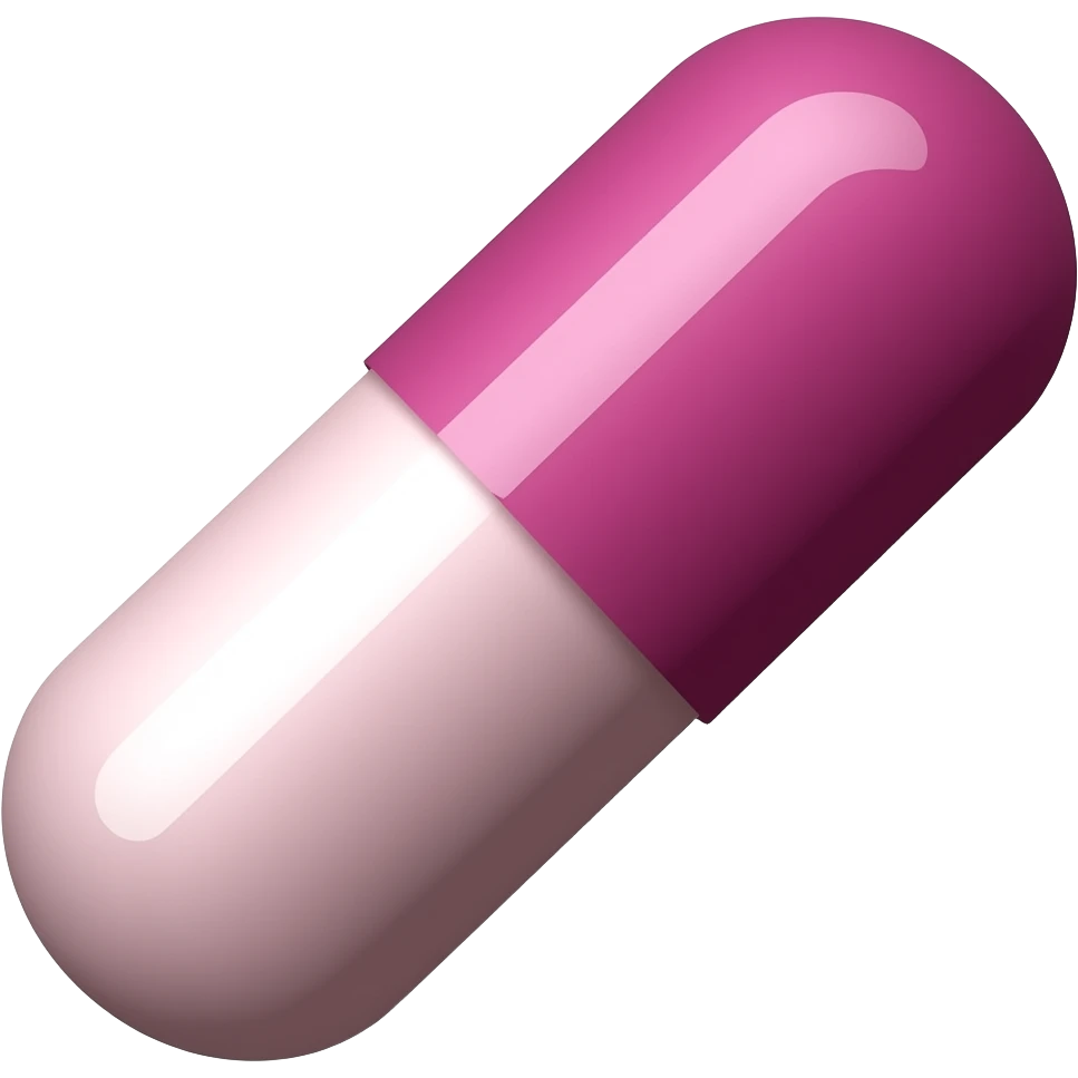 Dark pink pill emoji