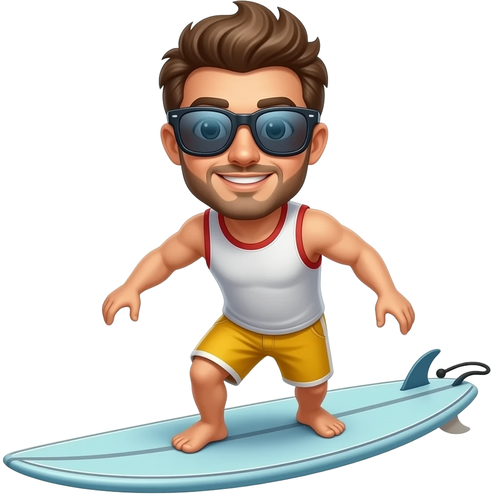 surfer with sunglasses emoji