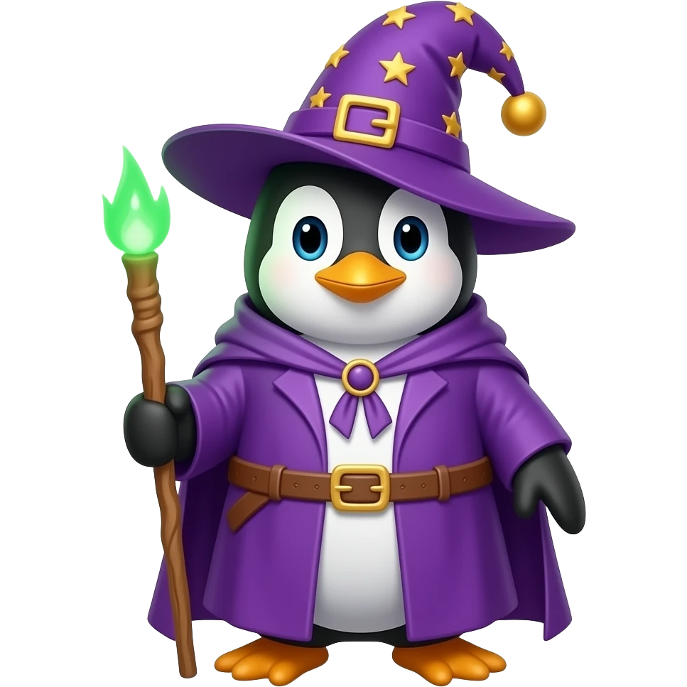 Penguin Wizard emoji