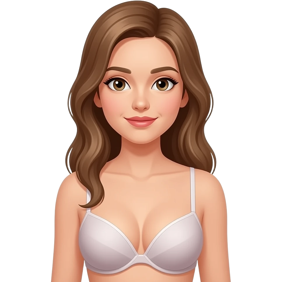 girl big upper chest with bra emoji