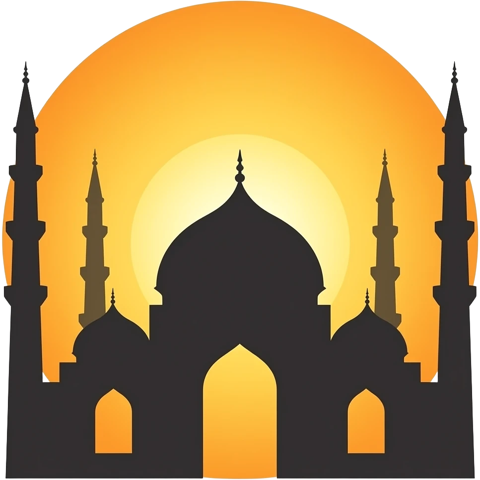 رحلة ظل مسجد  غروب الشمس emoji