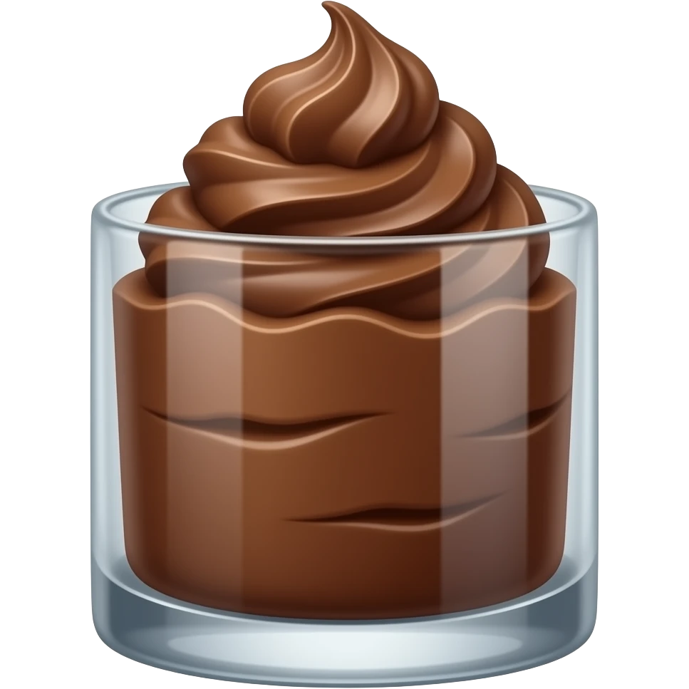 chocolate mousse in glass emoji