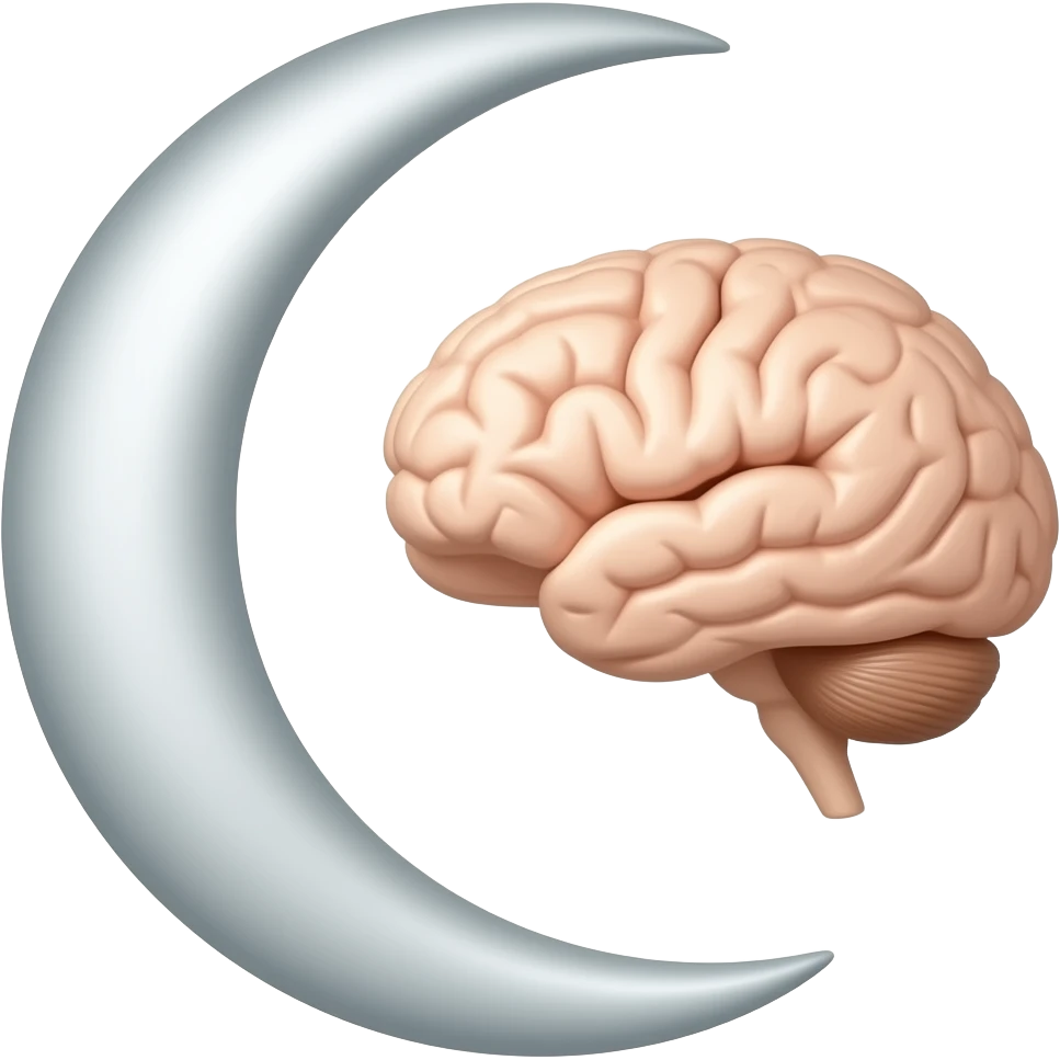 Полумесяц и мозг emoji