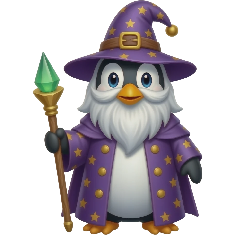 Penguin Wizard emoji