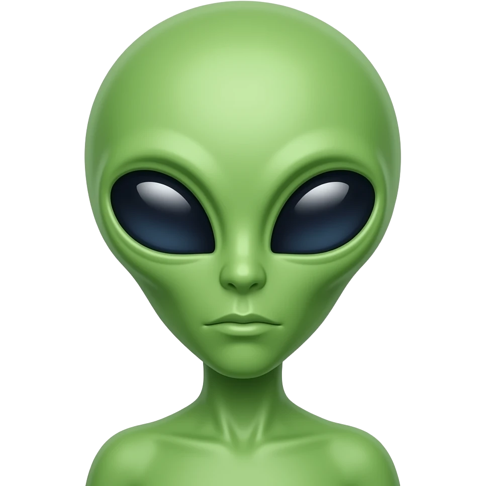 Alien ojos de corazón emoji