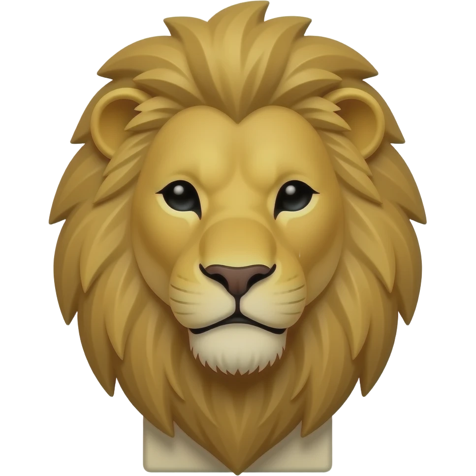Lion bust real emoji