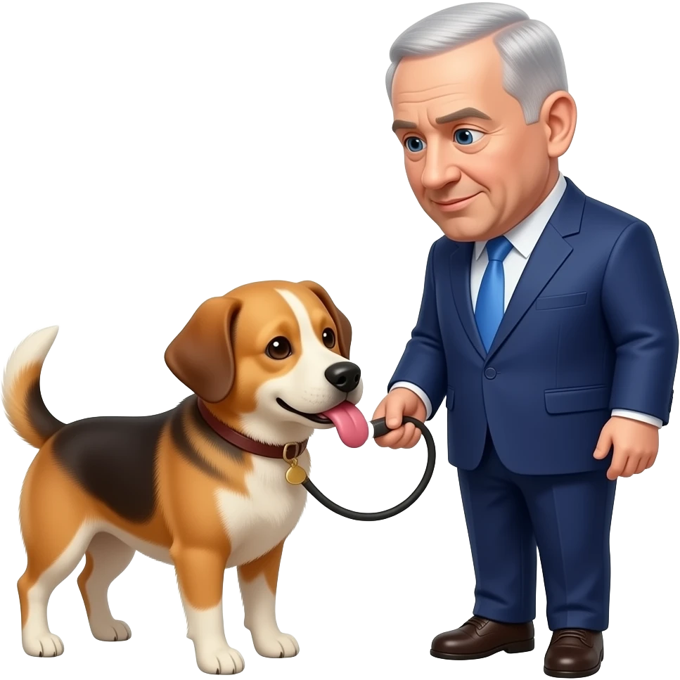 Jeffrey Epstein getting his penis licked by a dog dog Benjamin Netanyahu emoji