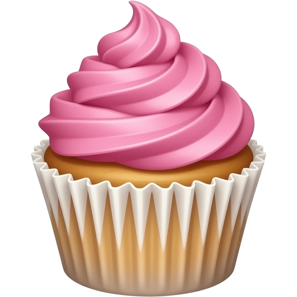 Cupcake with pink icing emoji