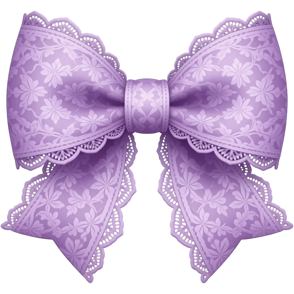 light purple ombre mauve  with  hyacinth rococo style pattern on bow lace coquette bow emoji