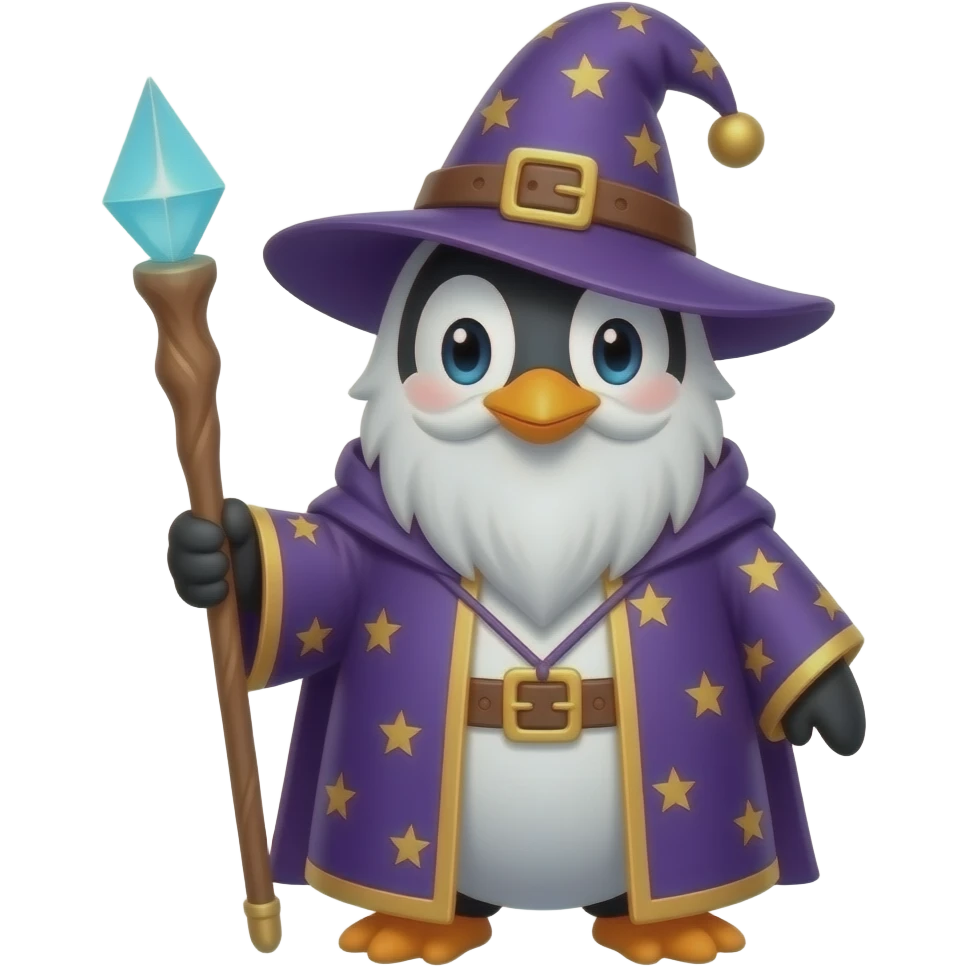 Penguin Wizard emoji