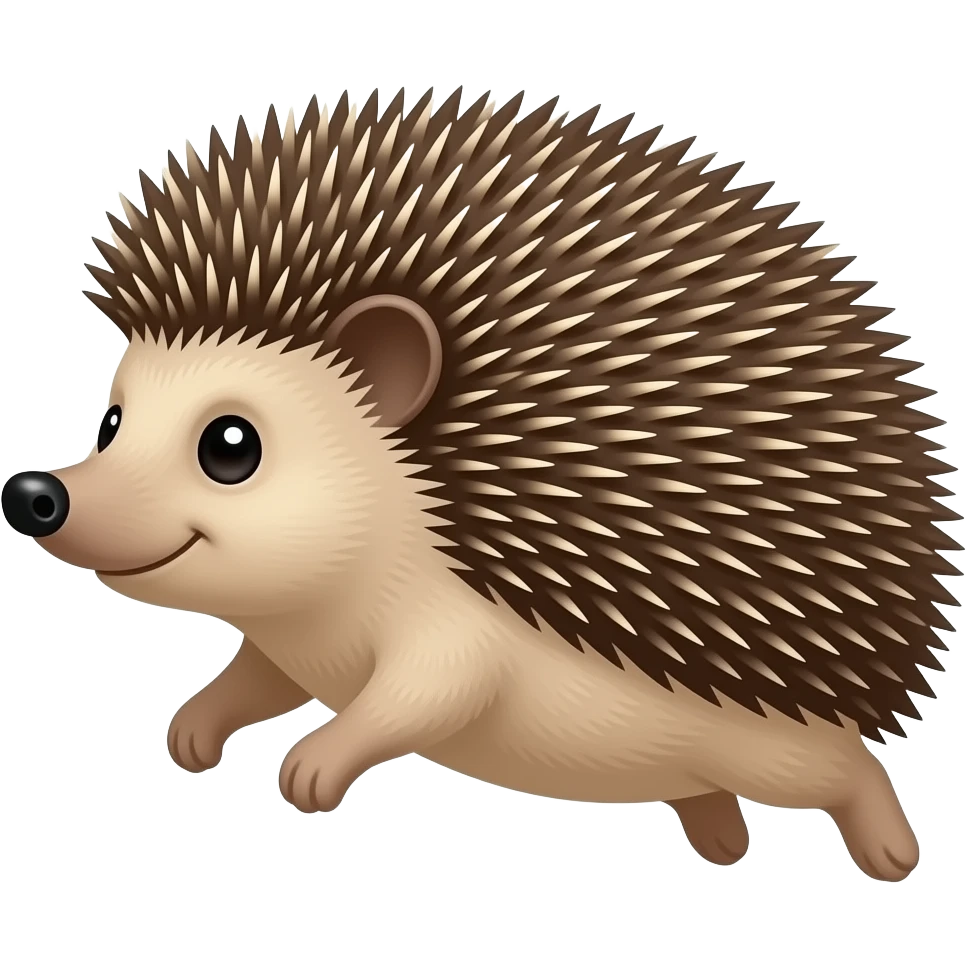 Hedgehog flying on airplane emoji
