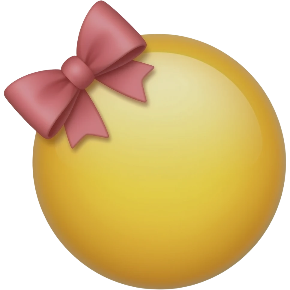 Make it like the normal yellow circle that is blushing and with a bow emoji