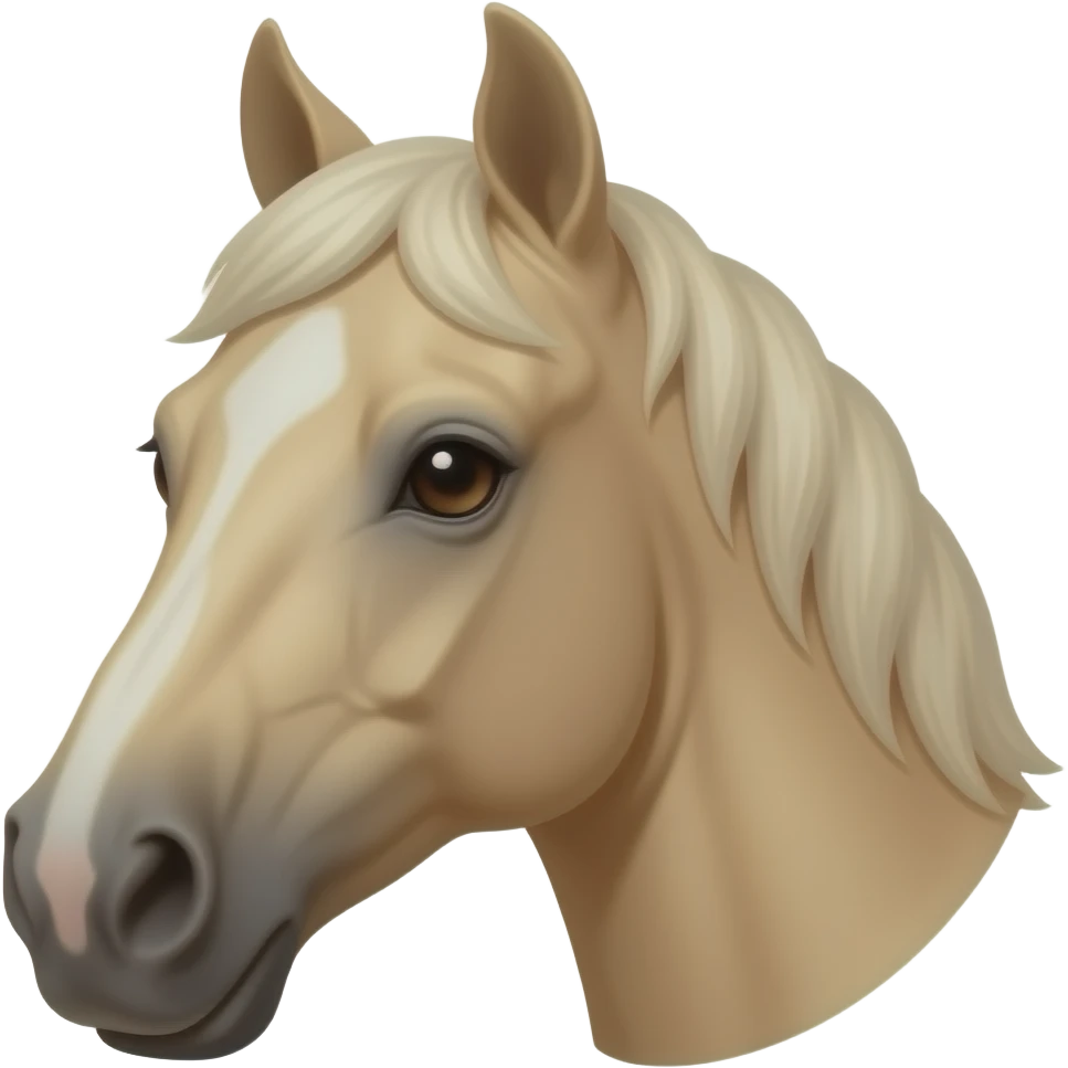 realistic beige horse head emoji