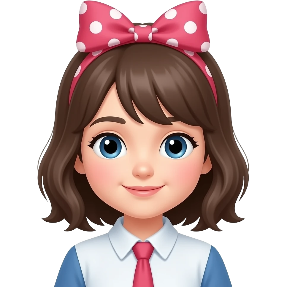 Девочка с бантиком emoji