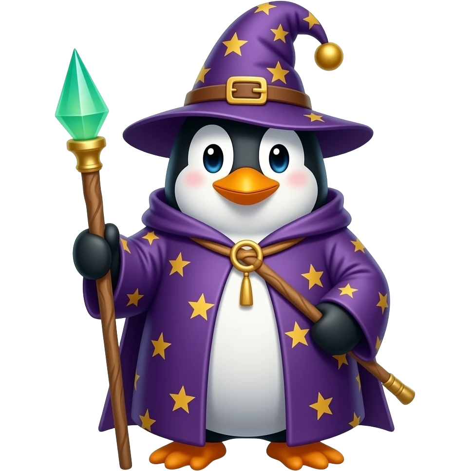 Penguin Wizard emoji