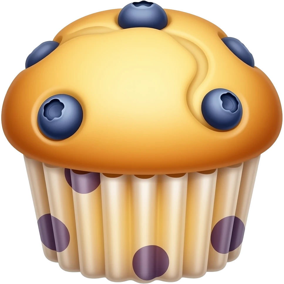 Muffin blueberry emoji