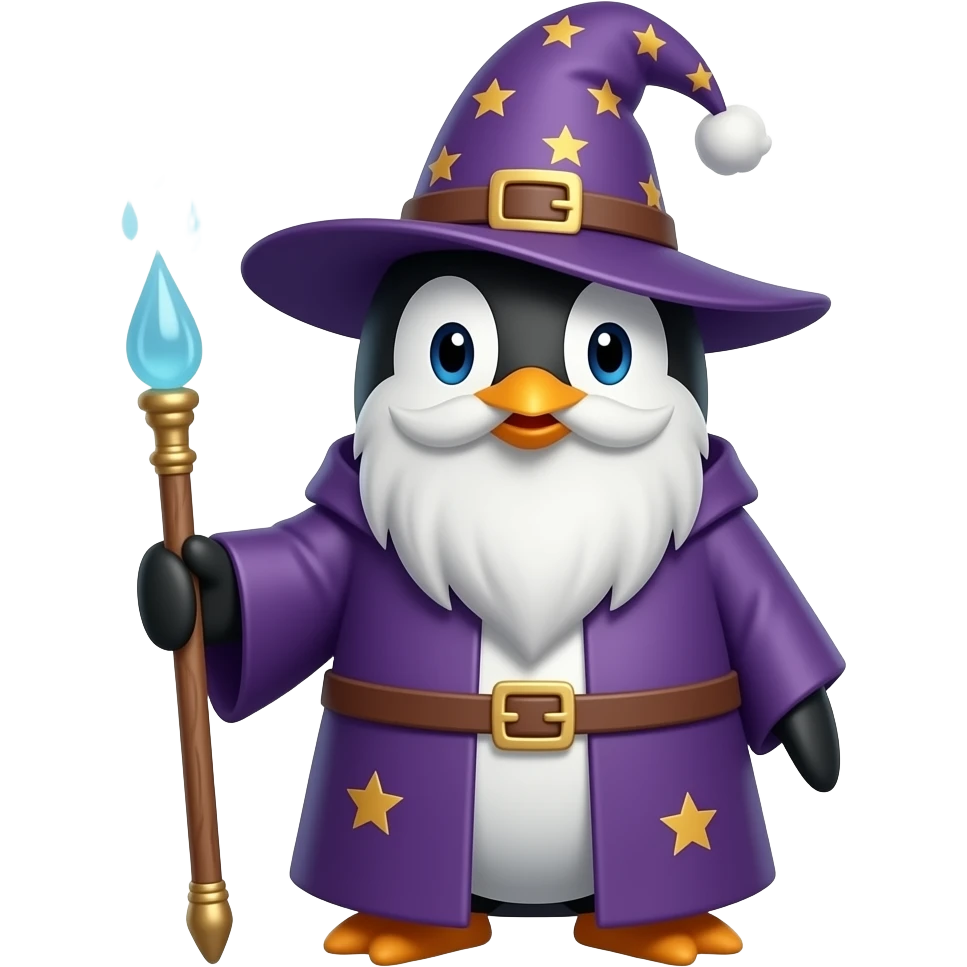 Penguin Wizard emoji