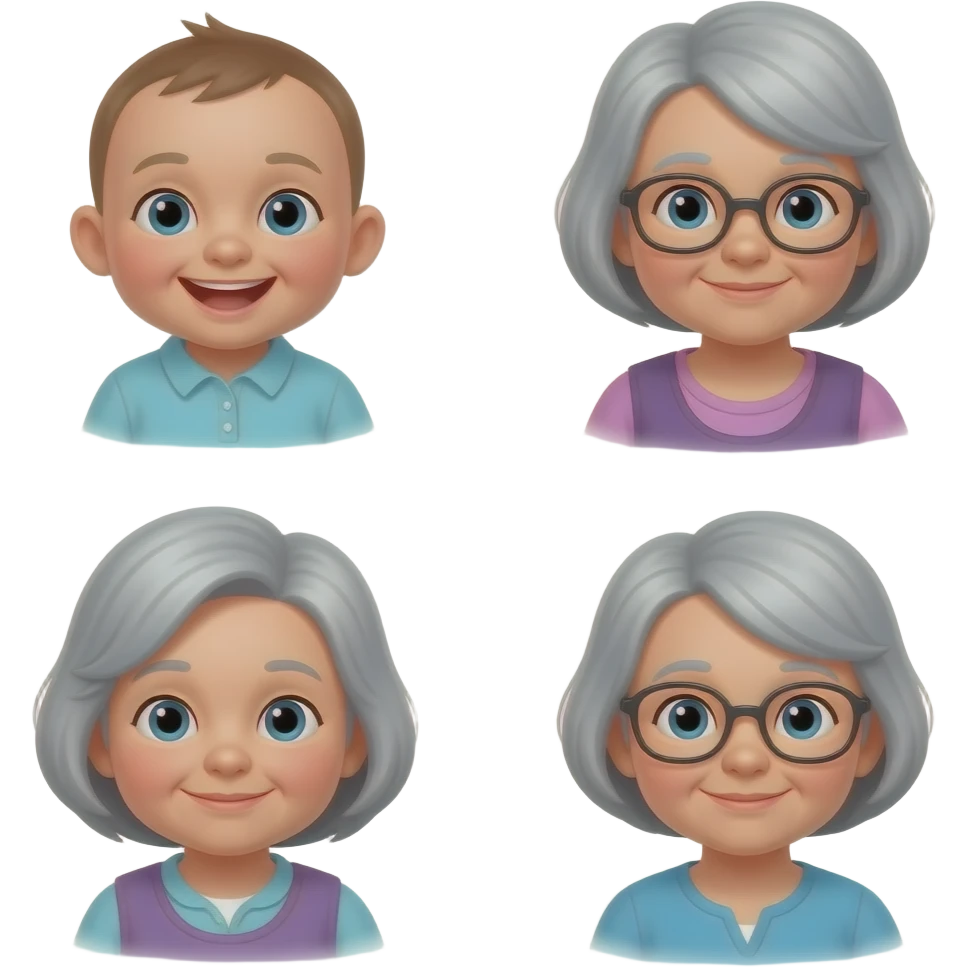 Малыш смеётся бабушка тихо emoji