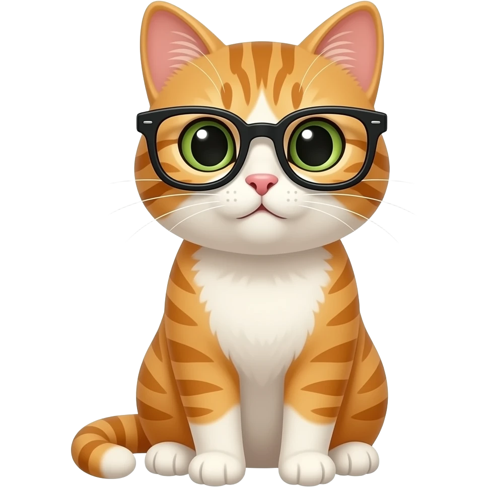 Gato con lentes negros emoji