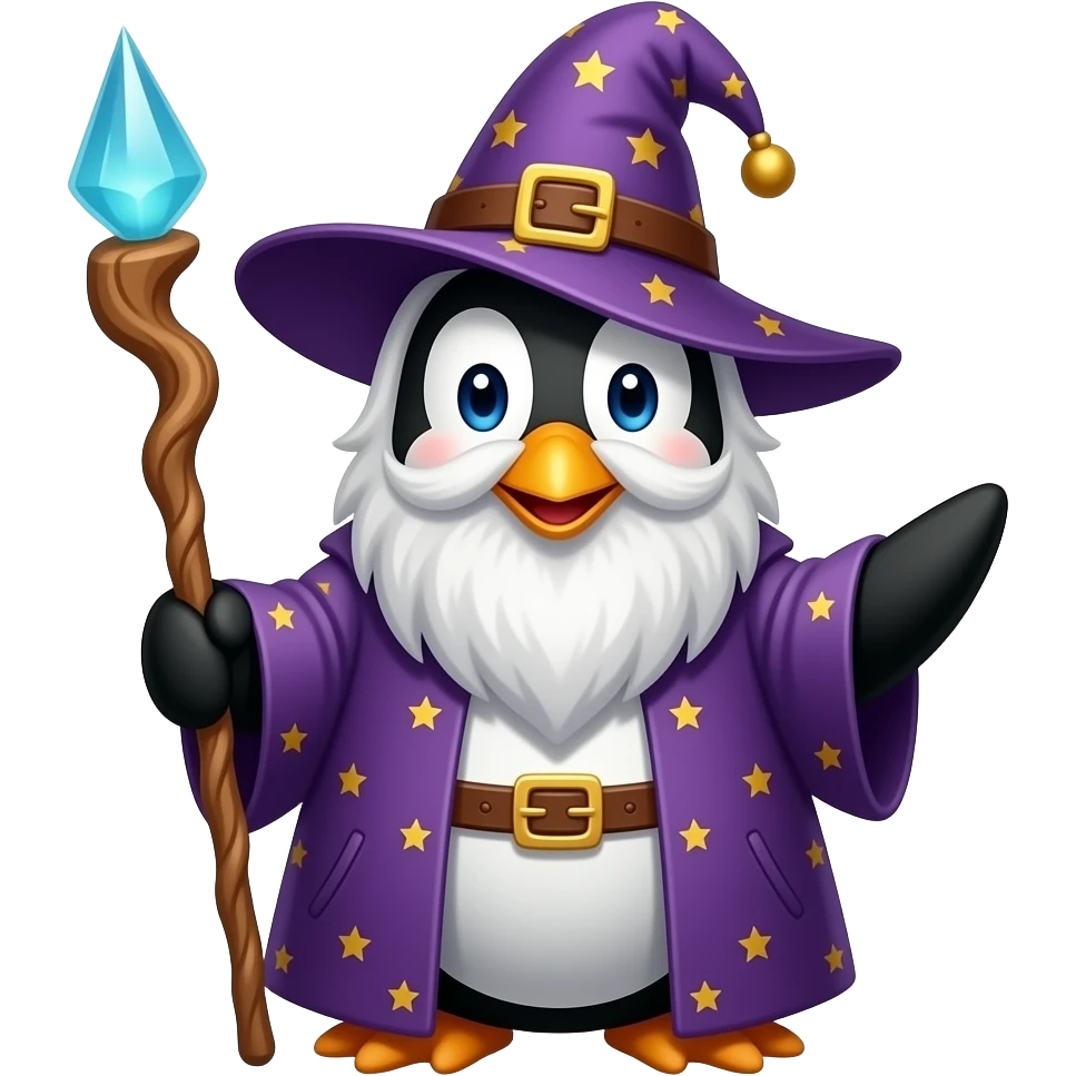 Penguin Wizard emoji