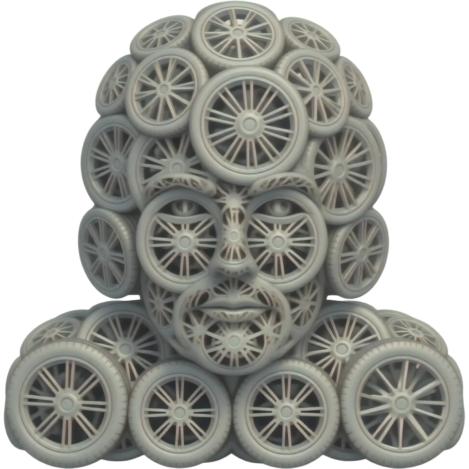 Estatua Coloso de rodas emoji
