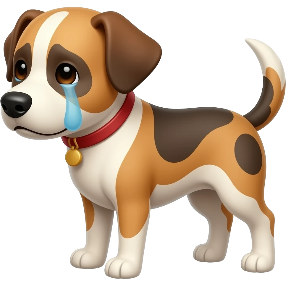 doggie verifying sadness emoji