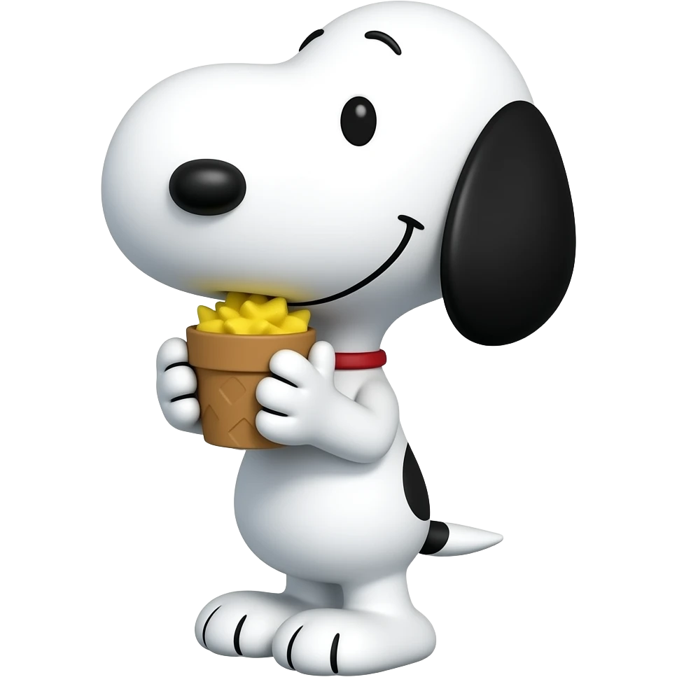 Snoopy comiendo emoji