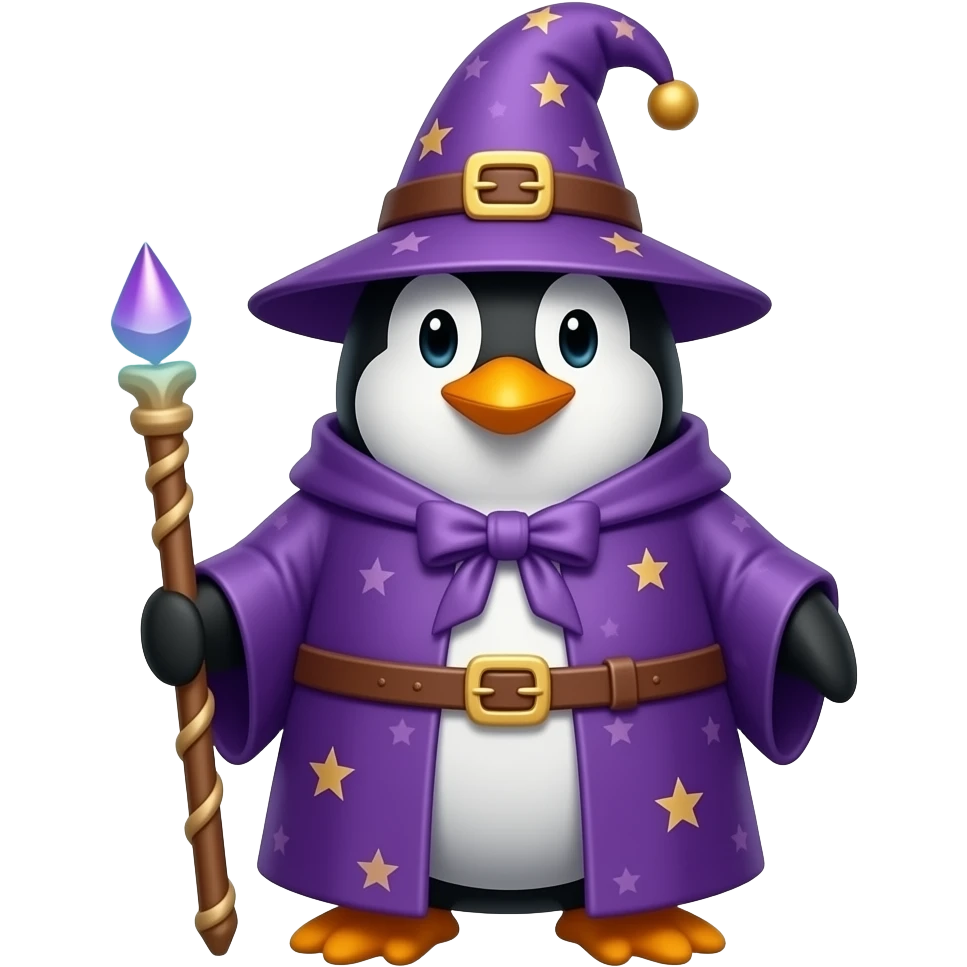 Penguin Wizard emoji