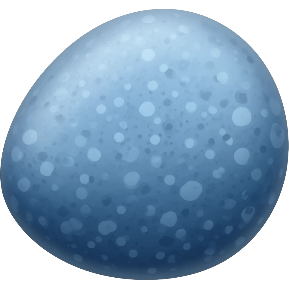 Smooth River Stone blue emoji