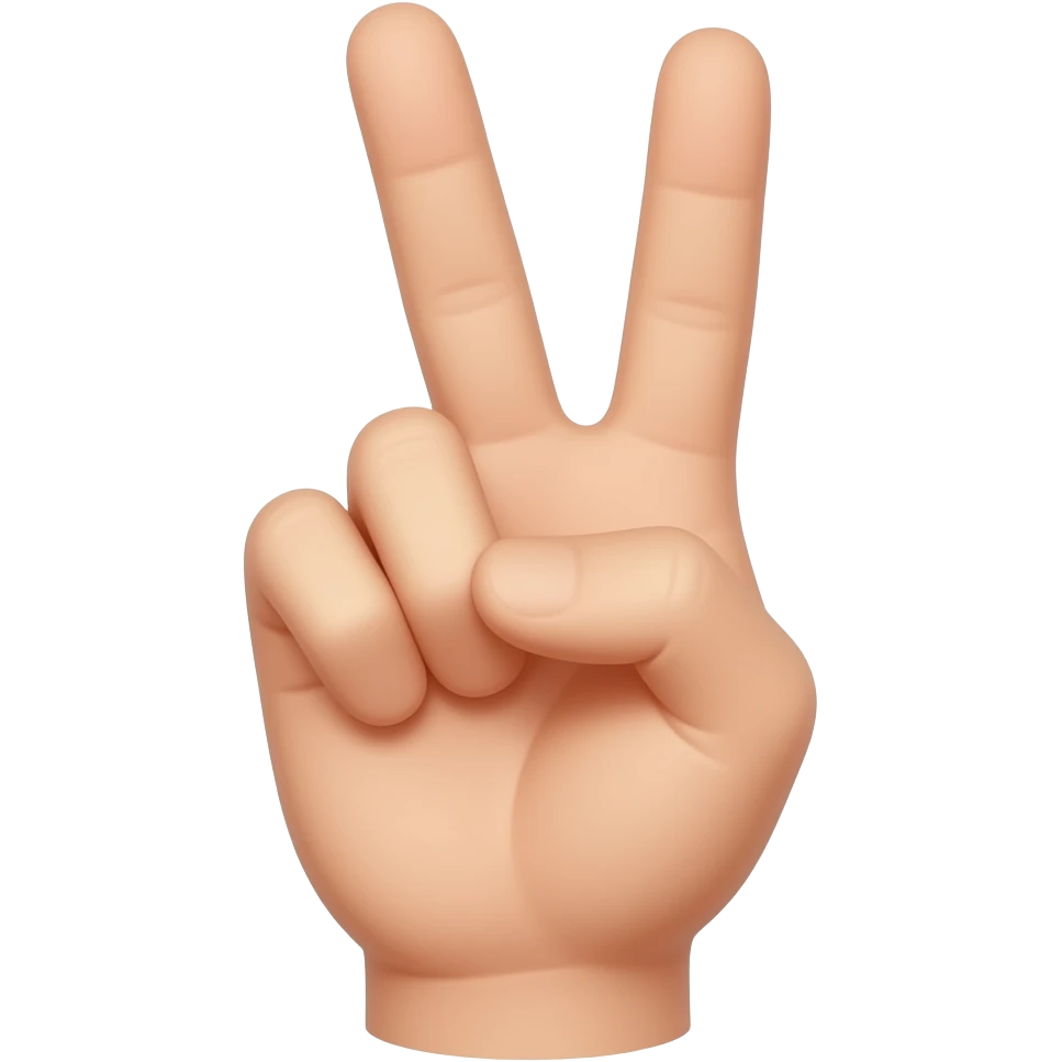 브이 손가락 emoji