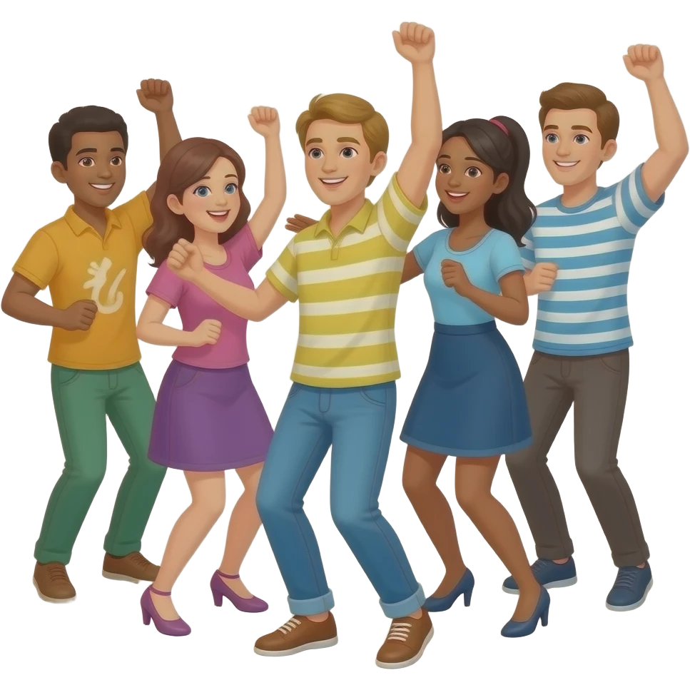 dance in a group emoji