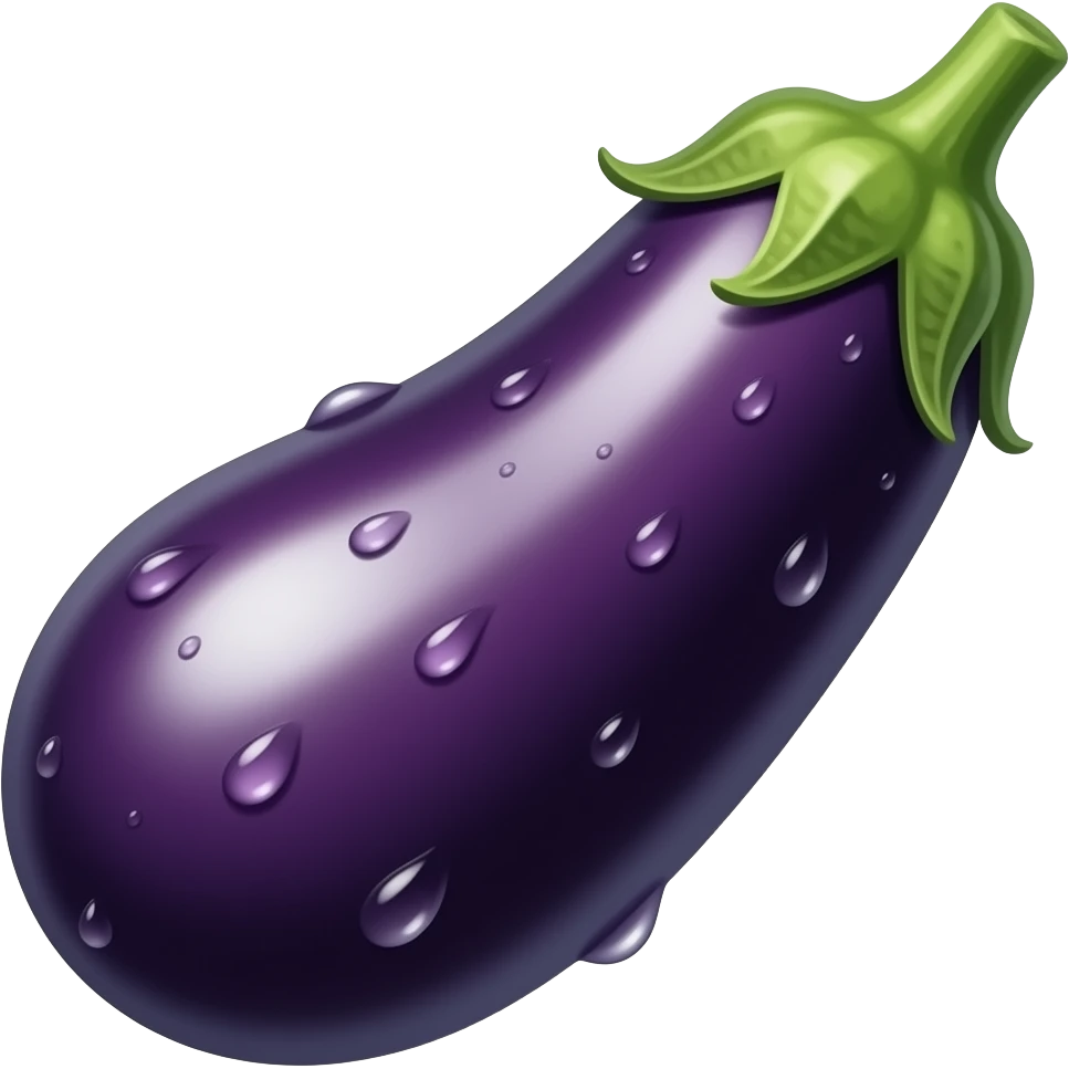 Wet eggplant emoji
