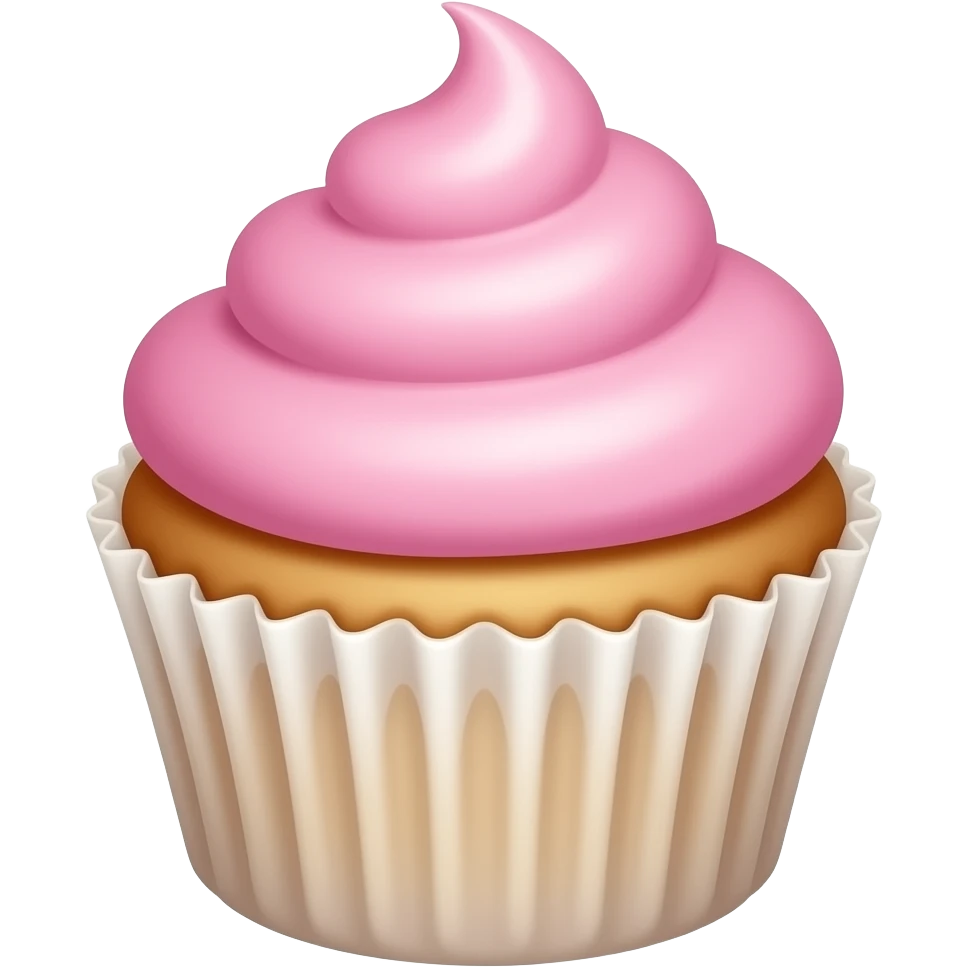 Cupcake with pink icing emoji