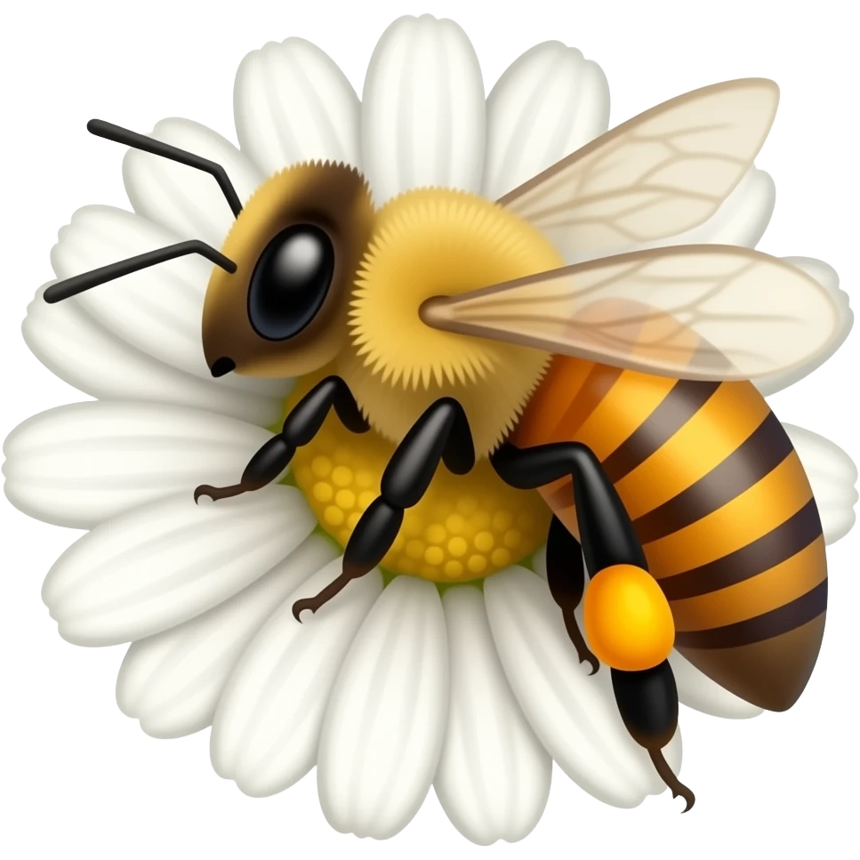 Bee on flower emoji