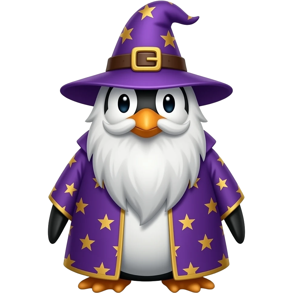 Penguin Wizard emoji