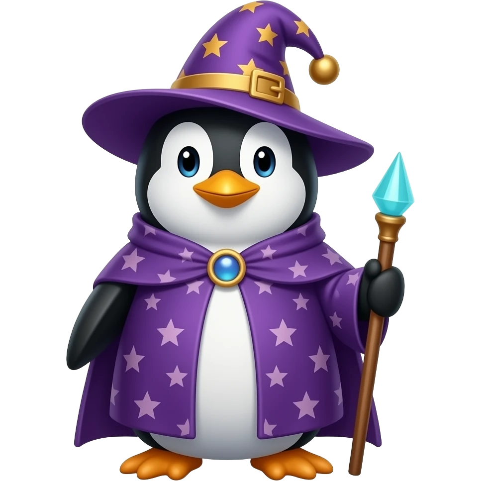 Penguin Wizard emoji