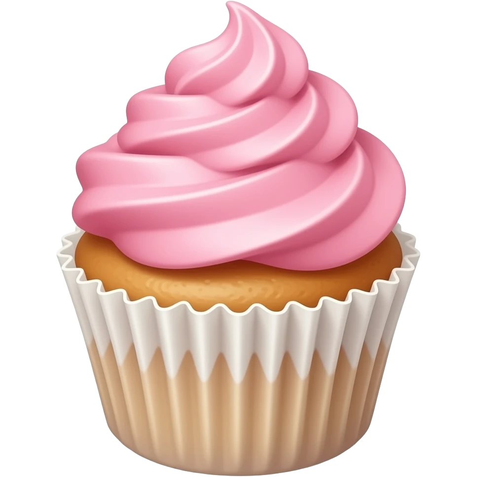 Cupcake with pink icing emoji