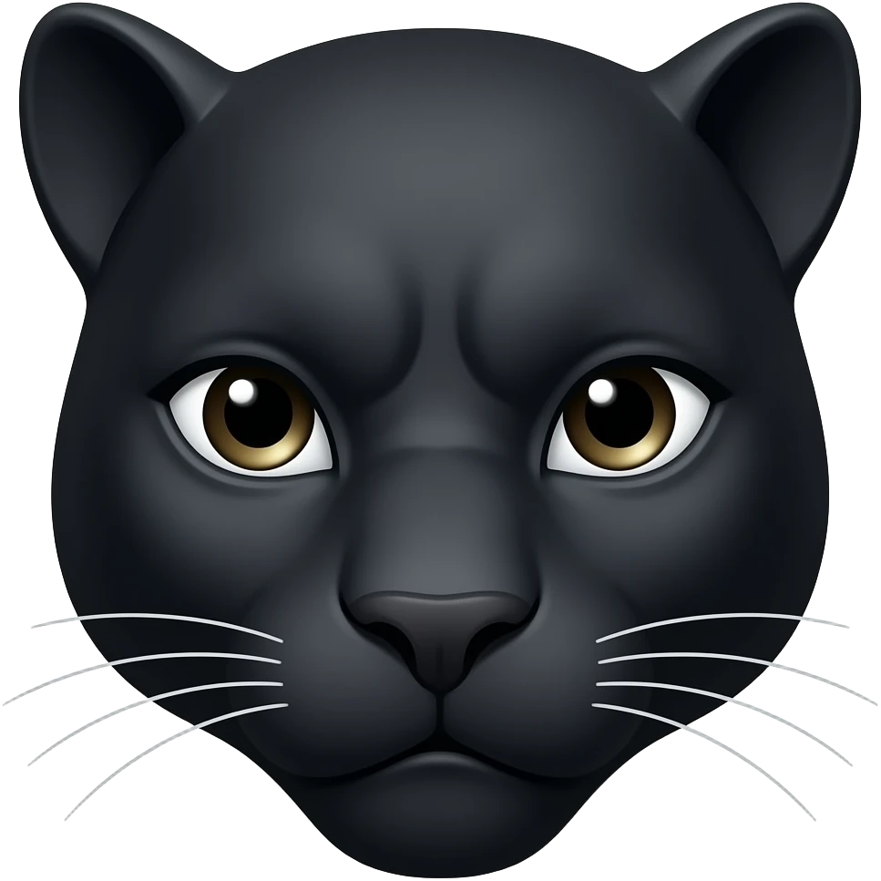 cara de una pantera negra emoji