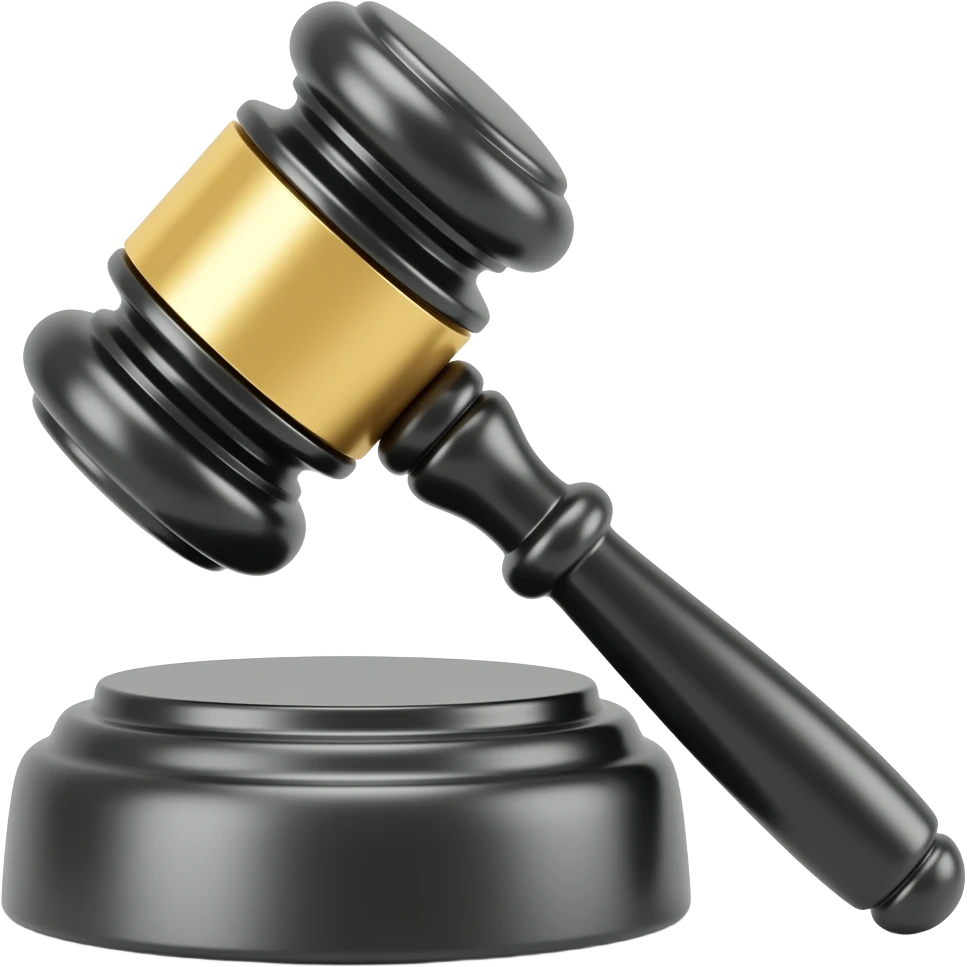 black auction hammer emoji